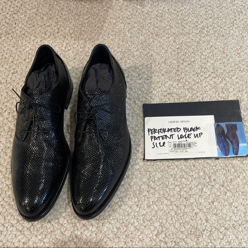 Armani Men's Black Dress Shoes